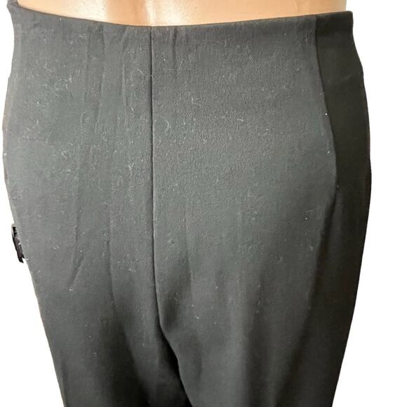 Talbots Petites Black Dress Pants 16 Stretch Scuba Fabric Side Zip Career Office - Picture 4 of 6